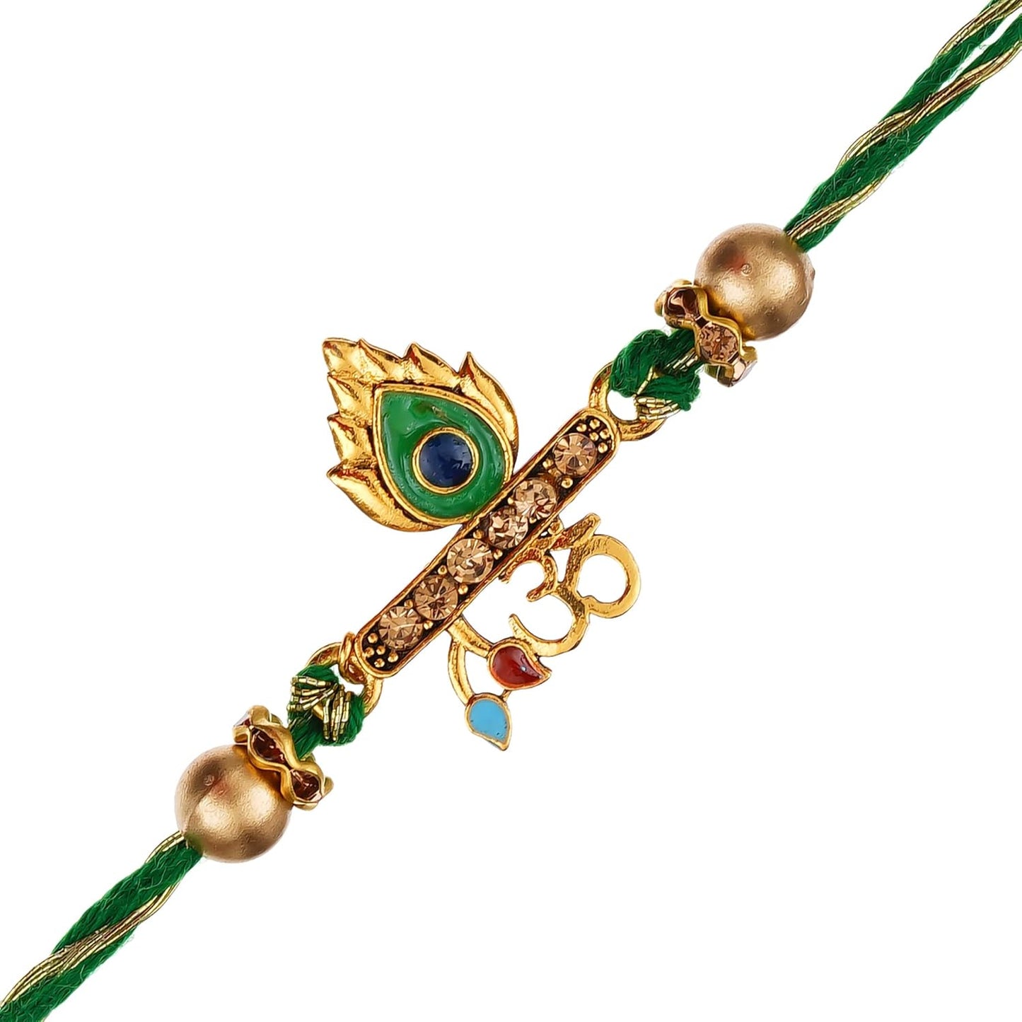 Designer Rakhi with Roli Chawal Pack and Fridge Magnet