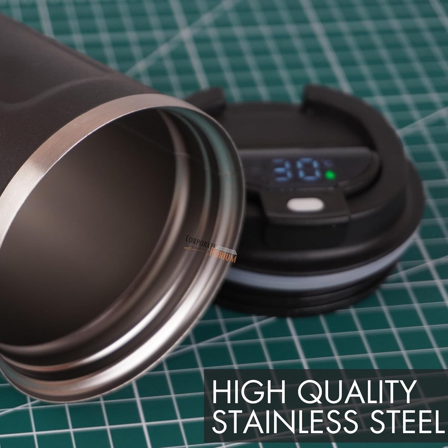 Personalized Smart Coffee Mug – 510ml Digital Temperature Display | Vacuum Insulated Thermos Flask