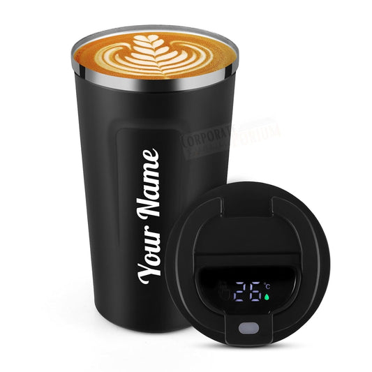 Personalized Smart Coffee Mug – 510ml Digital Temperature Display | Vacuum Insulated Thermos Flask