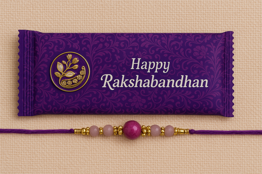 Sweet Rakhi Surprise – Rakhi with Custom Chocolate & Wrap